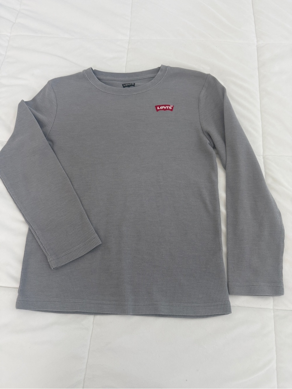 Levi's Long Sleeve Thermal Waffle Knit Shirt Boys M 10/12